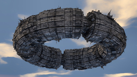 UFO Spaceship conceptの写真素材
