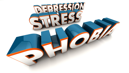 And stress disorders Phobiaの写真素材