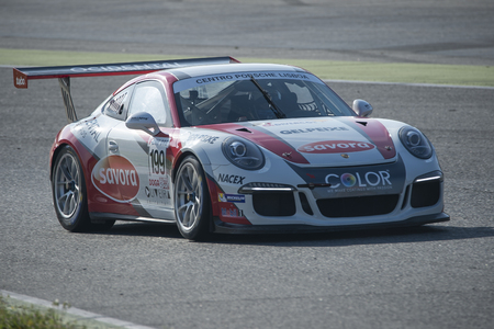 Driver Pedro Marreiros. GT Cup. Catalan Car Racing Championships. CER, Spanish Endurance Cup at Circuit de Catalunya. Montmelo, Spain. April 03, 2016のeditorial素材