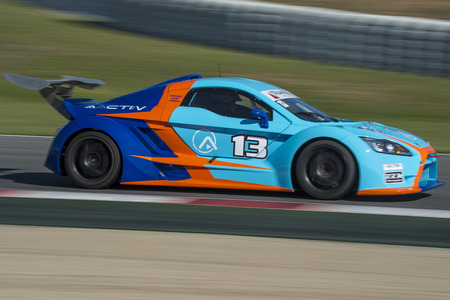 Driver Bergodaa. Shilton Team. Lamera Cup. Trofeo Targa Iberia at Circuit de Catalunya. Montmelo, Spain. April 23, 2016のeditorial素材