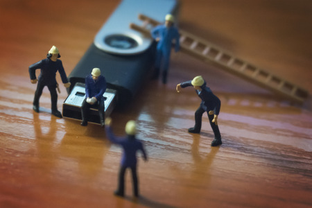 Mini people and usb keyの写真素材