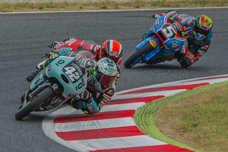Driver Marcos Ramirez. Leopard Team. FIM CEV Repsol International Championship  at Circuit of Catalonia. Barcelona, Spain, June 11, 2016のeditorial素材