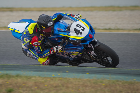 Driver Chris Cotton. JEG Team. FIM CEV Repsol International Championship  at Circuit of Catalonia. Barcelona, Spain, June 11, 2016のeditorial素材