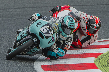 Driver Gerard Riu. Leopard Team. FIM CEV Repsol International Championship  at Circuit of Catalonia. Barcelona, Spain, June 11, 2016のeditorial素材