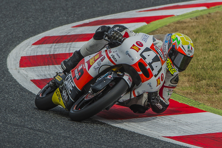 Driver Tony Arbolino. SIC58 Team. FIM CEV Repsol International Championship  at Circuit of Catalonia. Barcelona, Spain, June 11, 2016のeditorial素材