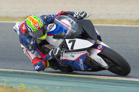 Driver Maximilian Scheib. Targobank Team. FIM CEV Repsol International Championship  at Circuit of Catalonia. Barcelona, Spain, June 11, 2016のeditorial素材