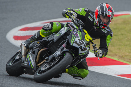 Driver Miguel Angel Chaparro. Kawasaki Z Cup. FIM CEV Repsol International Championship  at Circuit of Catalonia. Barcelona, Spain, June 12, 2016のeditorial素材