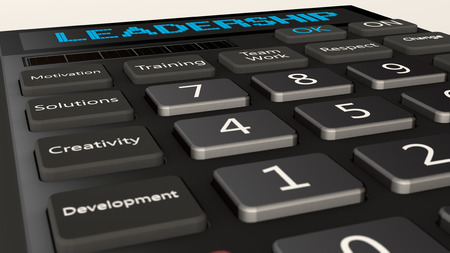 Leadership concepts and calculatorの写真素材