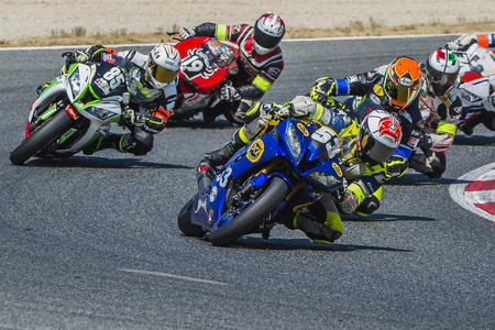 DCR Racing Service Team. 24 Hours of Catalunya Motorcycling at Circuit of Catalonia. Barcelona, Spain, July 9, 2016のeditorial素材