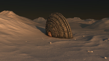 UFO and alien planet Spaceshipの写真素材