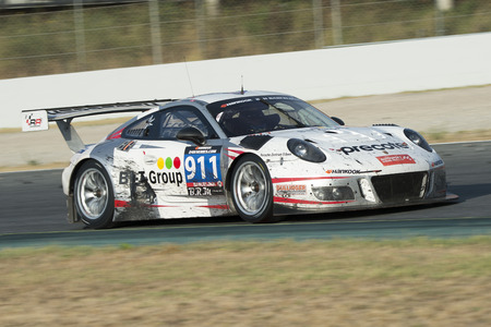 Team Precote Herberth Motorsport. Porsche 991 GT3 R. 24 hours of Barcelona. Trophy Fermi Velez at Circuit of Catalonia. Barcelona, Spain. September 04, 2016のeditorial素材