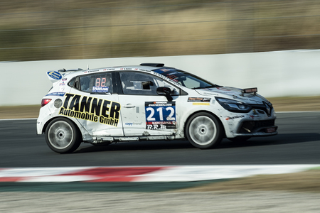 Renault Clio Cup IV. 24 hours of Barcelona. Trophy Fermi Velez at Circuit of Catalonia. Barcelona, Spain. September 04, 2016のeditorial素材