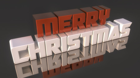 3d text Merry Christmas and floorの写真素材