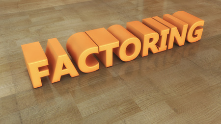 3d text factoring and floorの写真素材