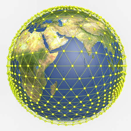 Planet earth and connectionsの写真素材