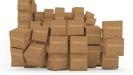 Fragile cardboardの写真素材