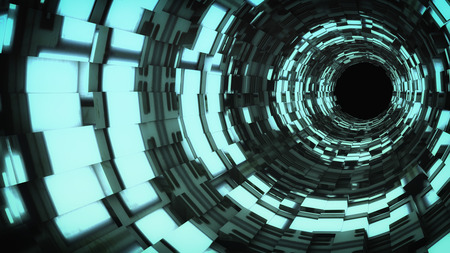 Futuristic 3d tunnelの写真素材