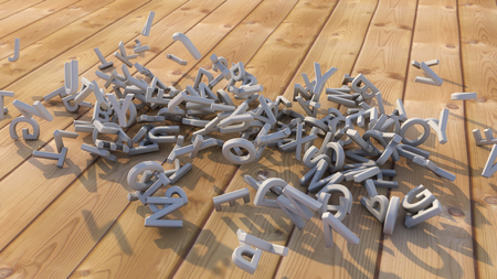 3d letters fallingの写真素材