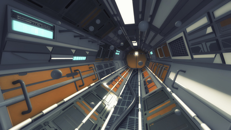 3d rendering. Futuristic inner structureの写真素材