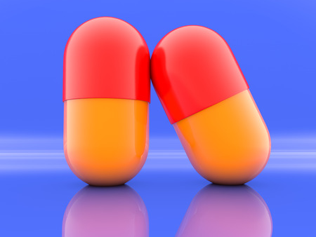 3d medicine capsulesの写真素材