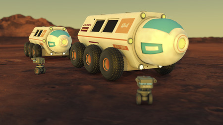 3d rendering. Planetary exploration shipの写真素材