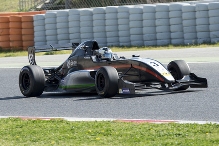 Driver Lebreton. Formula Motorsport Team. Challenge monoplace V de V Endurance Series at Circuit de Barcelona. Montmelo, Spain. March 18, 2017のeditorial素材