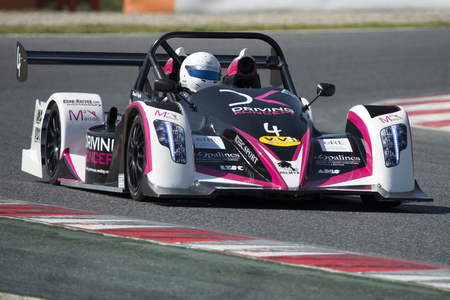 Driver Pascal Vaglio. Team Palmyr. Challenge Funyo V de V Endurance Series at Circuit de Barcelona. Montmelo, Spain. March 18, 2017のeditorial素材