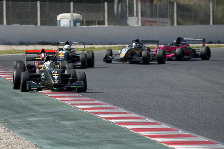 Driver Pietro Peccenini. TS Corse Team. Challenge monoplace V de V Endurance Series at Circuit de Barcelona. Montmelo, Spain. March 18, 2017のeditorial素材