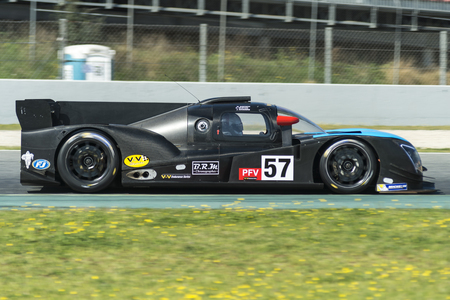 Driver Michael Simpson. Ginetta G57. Endurance LMP3 V de V Endurance Series at Circuit de Barcelona. Montmelo, Spain. March 18, 2017のeditorial素材