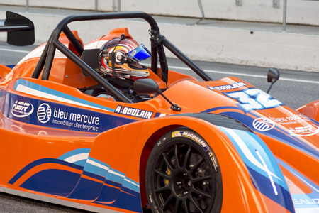 Driver Arlan Bourlain. Mercure  Racing Team. Challenge Funyo V de V Endurance Series at Circuit de Barcelona. Montmelo, Spain. March 18, 2017のeditorial素材