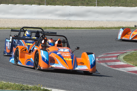 Driver Arlan Bourlain. Mercure  Racing Team. Challenge Funyo V de V Endurance Series at Circuit de Barcelona. Montmelo, Spain. March 18, 2017のeditorial素材