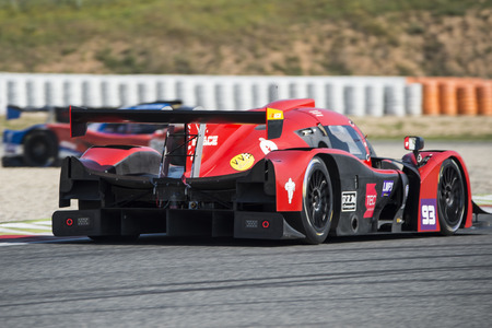 Driver Pierre Fontaine. Ligier JSP3. Endurance LMP3 V de V Endurance Series at Circuit de Barcelona. Montmelo, Spain. March 18, 2017のeditorial素材