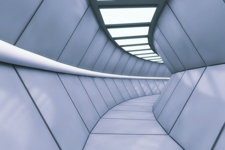 3d rendering. Futuristic architecture background corridor.の写真素材