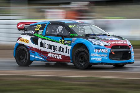 Andrea Dubourg.  Barcelona FIA World Rallycross Championship at Circuit of Barcelona. Montmelo, Spain. April 01, 2017のeditorial素材