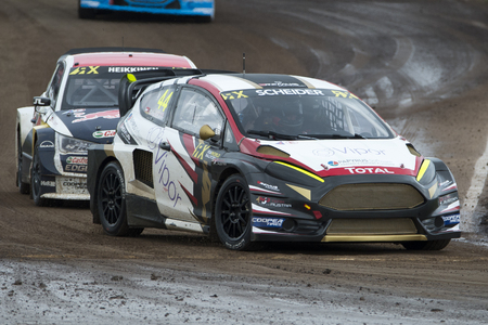 Timo Scheider.  Barcelona FIA World Rallycross Championship at Circuit of Barcelona. Montmelo, Spain. April 01, 2017のeditorial素材