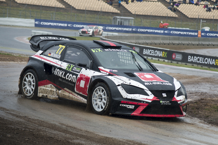 Rene Muennich.  Barcelona FIA World Rallycross Championship at Circuit of Barcelona. Montmelo, Spain. April 01, 2017のeditorial素材