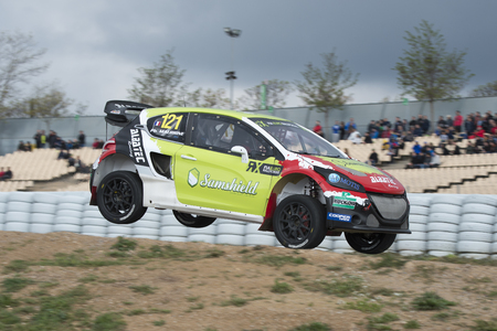 Philippe Maloigne.  Barcelona FIA World Rallycross Championship at Circuit of Barcelona. Montmelo, Spain. April 01, 2017のeditorial素材