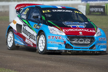 Jean Baptiste Dubourg. Barcelona FIA World Rallycross Championship at Circuit of Barcelona. Montmelo, Spain. April 02, 2017のeditorial素材