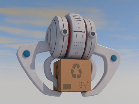 3d rendering flying Droneの写真素材