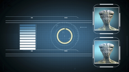 2d SCIFI interface screen HUDの写真素材