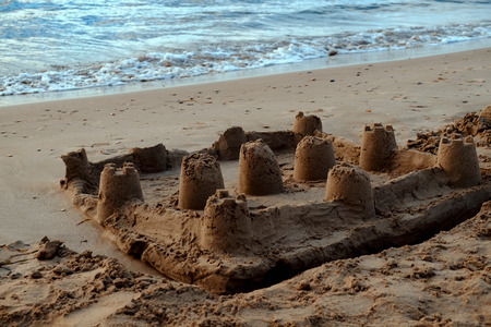 Sand castle in Spainの写真素材