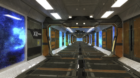 3d render. Futuristic stageの写真素材