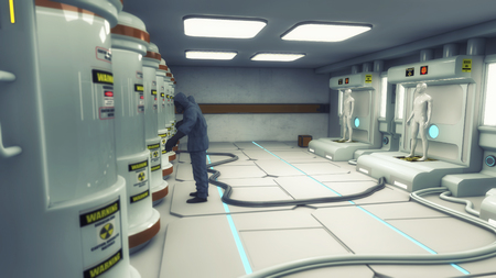 3d render. Laboratory and manufacturing clonnigの写真素材