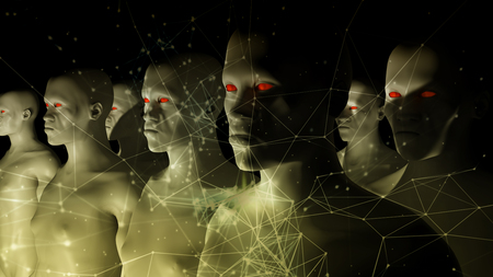 3d rendering. Human Clone Manufacturingの写真素材