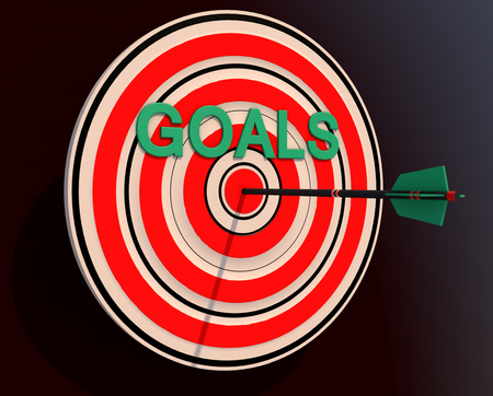 Arrow and text goalsの写真素材