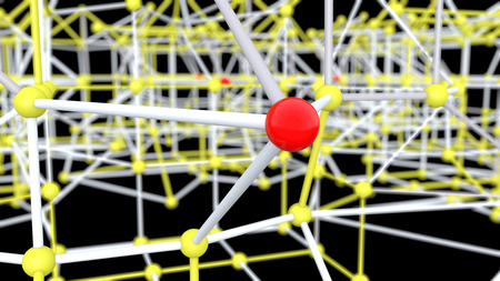 3d render spheres connectionの写真素材
