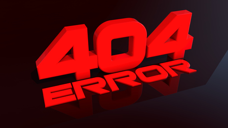 Error 404 3d red signの写真素材