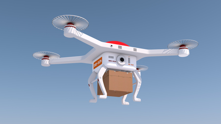3d rendering flying Droneの写真素材