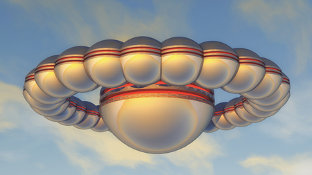 3d rendering. UFO Spaceship conceptの写真素材