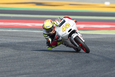 Driver Marcos Ramirez. Platinum Team. Moto3. Monster Energy Grand Prix of Catalonia MotoGP at Circuit of Catalonia. Barcelona, Spain, June 10, 2017のeditorial素材